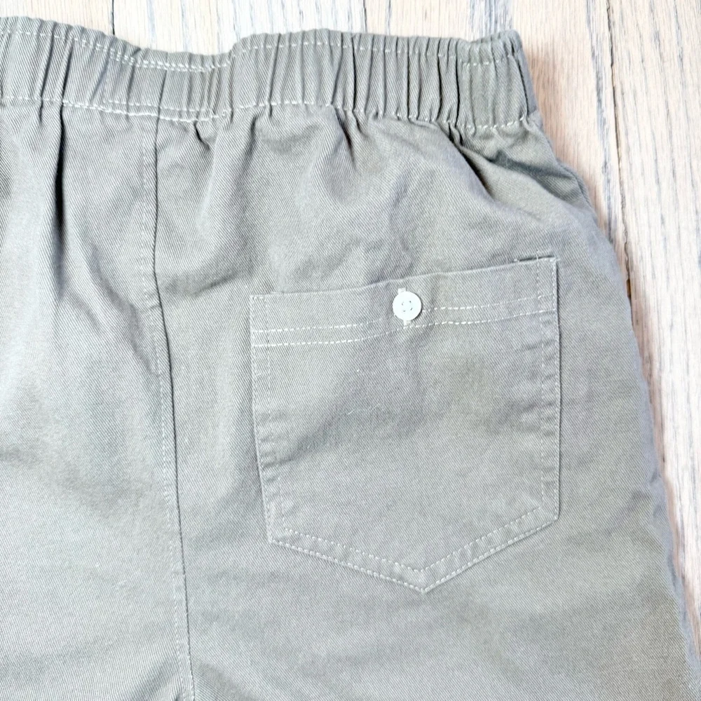 An Original Penguin Boys Khaki Elasticized Waist Jogger Pants with Pockets Sz 7Y